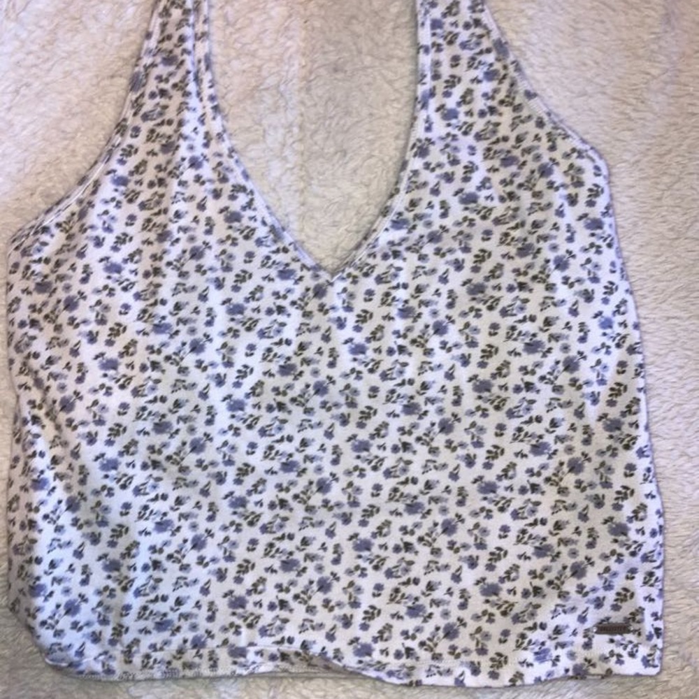 Floral Hollister Wrap Neck Tank Top
